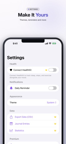 MoodTrack - Daily Mood Journal iPhone screenshot