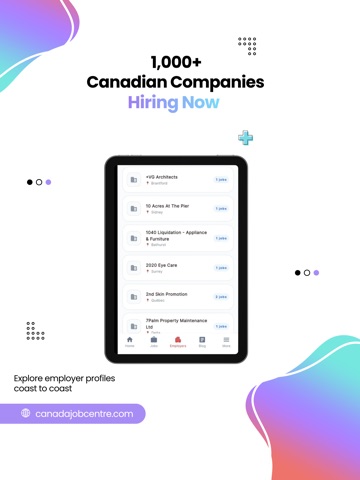 Canada Job Centre iPad screenshot