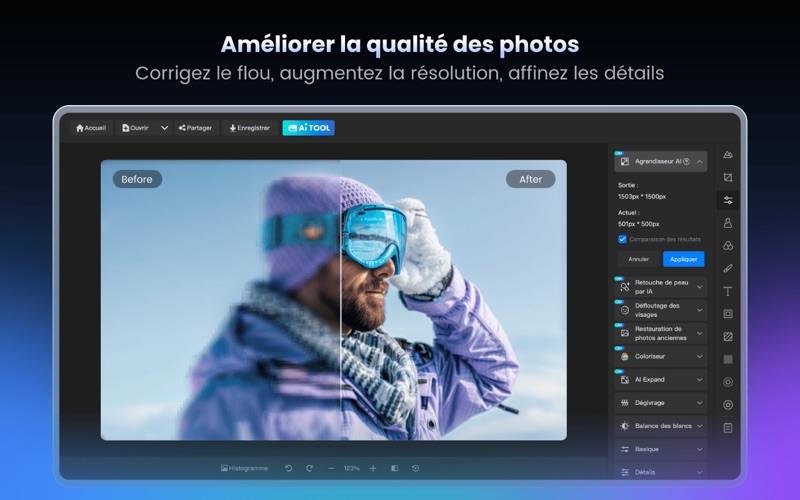 Screenshot #1 pour Fotor-Éditeur Photo IA & Vidéo