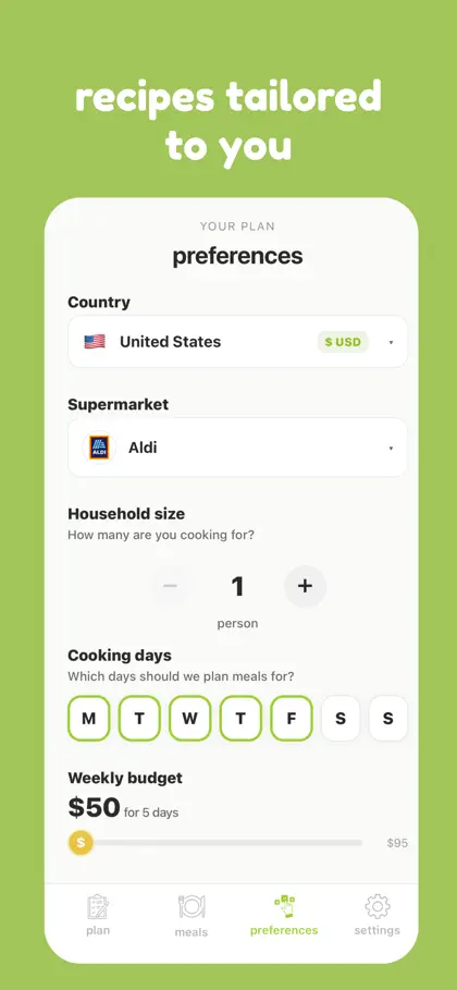 mise - meal planner ekran görüntüsü 4 / 5