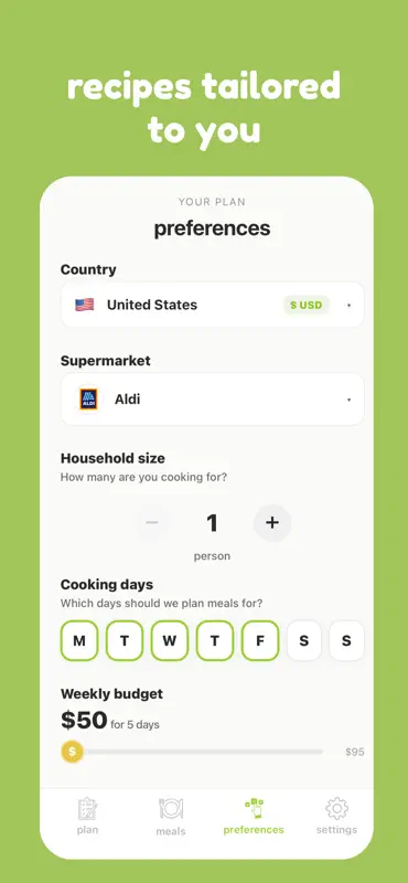 mise - meal planner screenshot 4 of 5