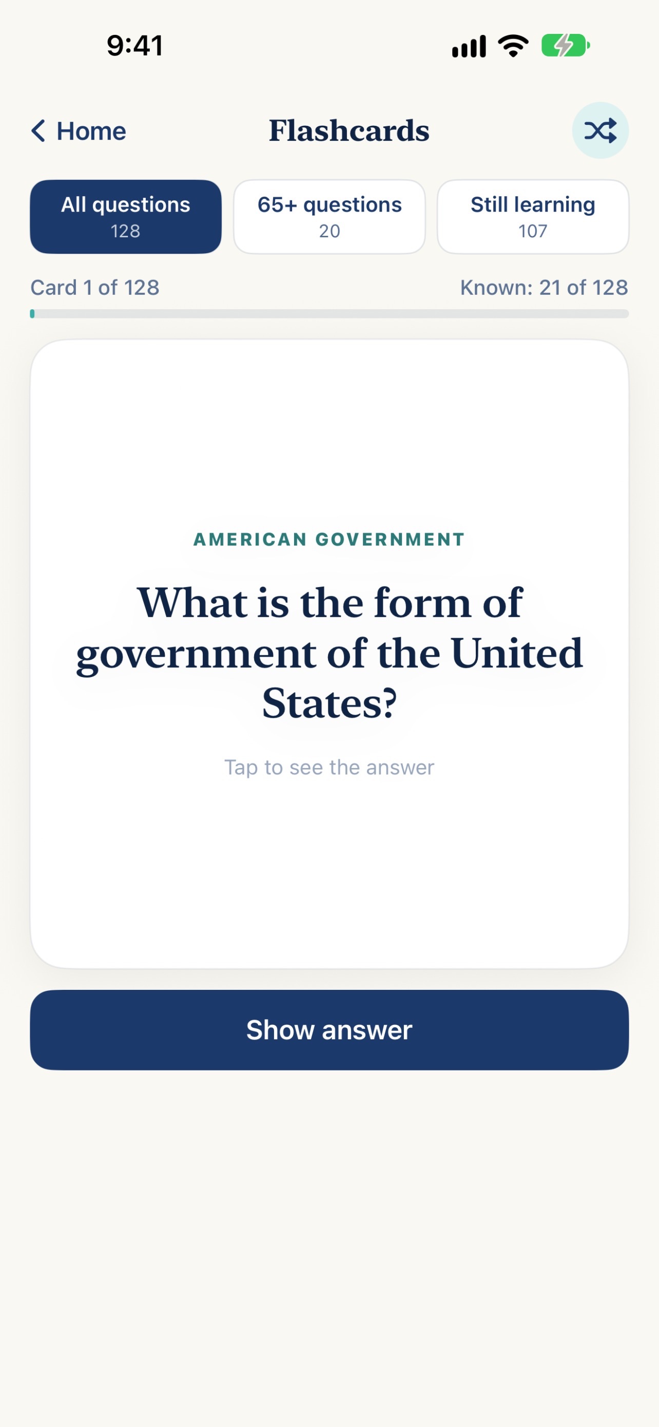 Screenshot 4 of US Citizenship Test Coach
