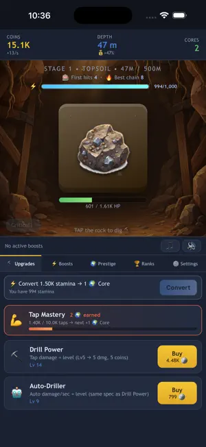 Deep Dig - Idle Mining screenshot 1