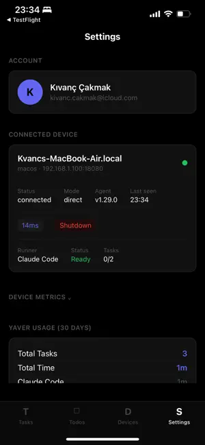 Yaver IO screenshot 2