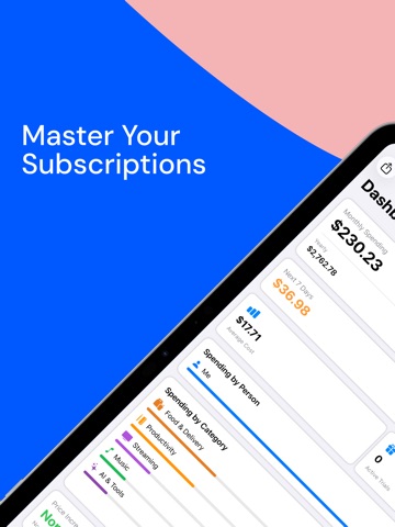 ManageSubs Track Subscriptions iPad screenshot