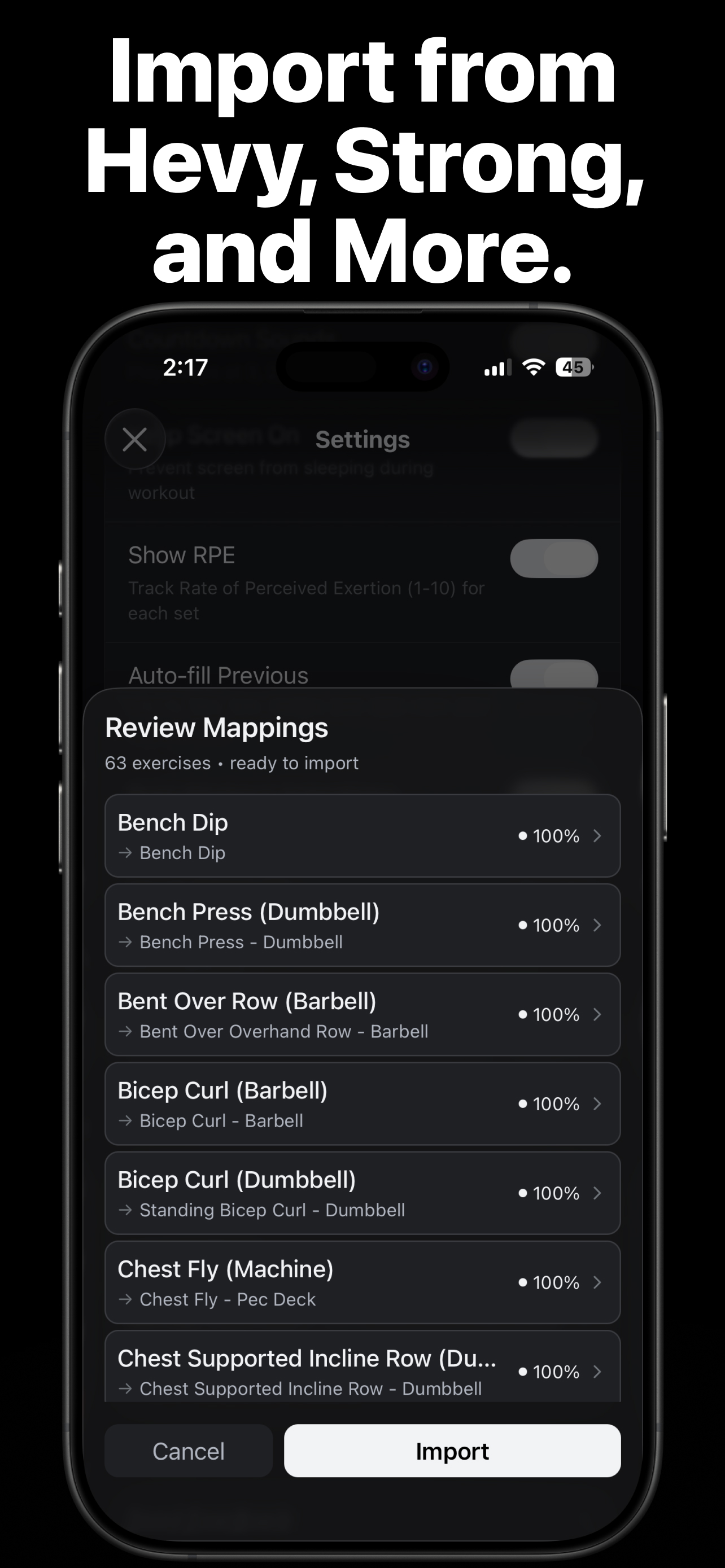 Slate Workout Tracker Gym Log