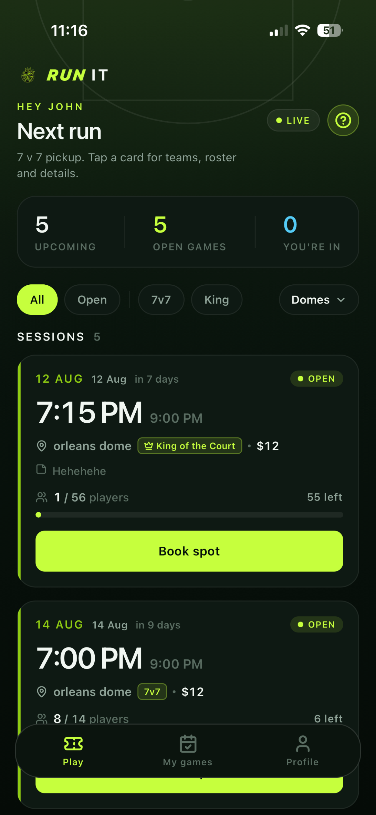 Run It: Pickup Soccer screenshot 3