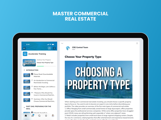 CRE Central iPad screenshot 1 - Education app