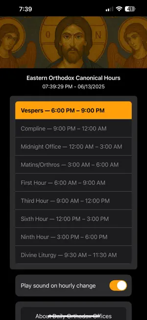 Daily Orthodox Offices Mobile screenshot 1