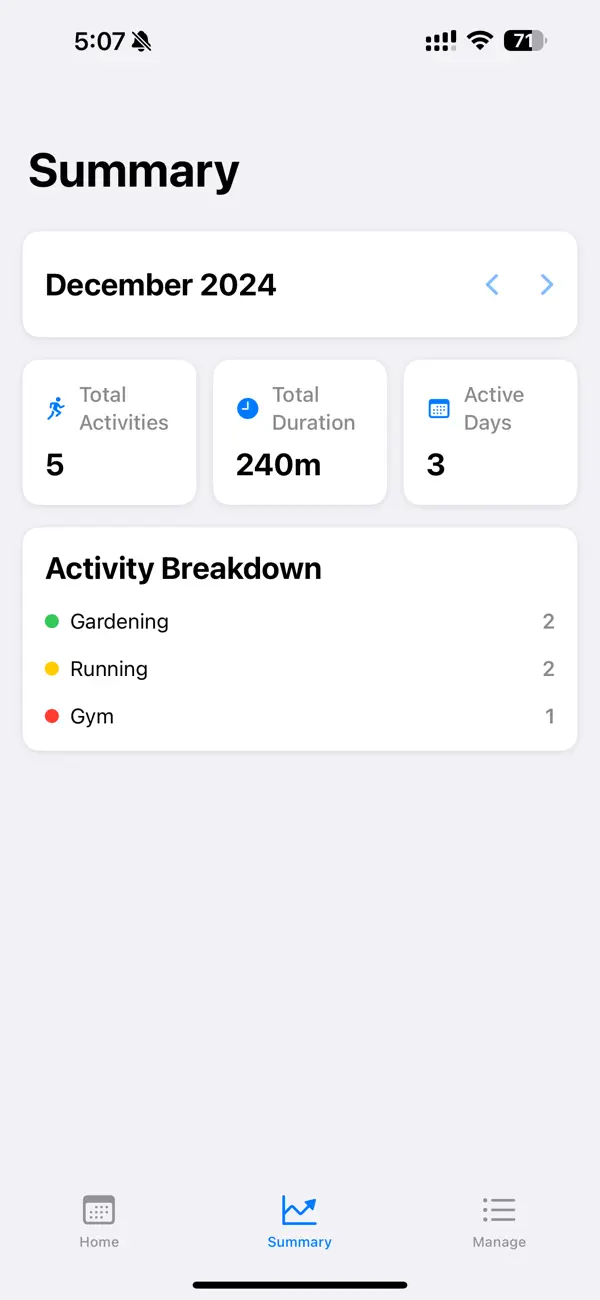 Screenshot #2 pour ActivityTrackerEz
