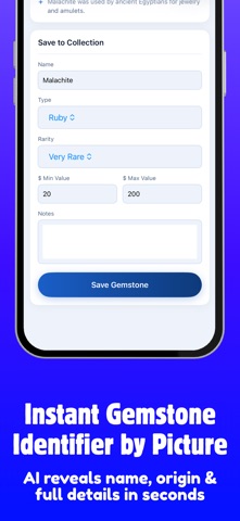 Gemstone identifier by Picture screenshot