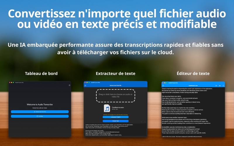 Screenshot #1 pour Transcription Audio en Texte .