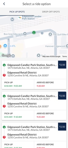 MARTA Reach On-Demand Transit screenshot