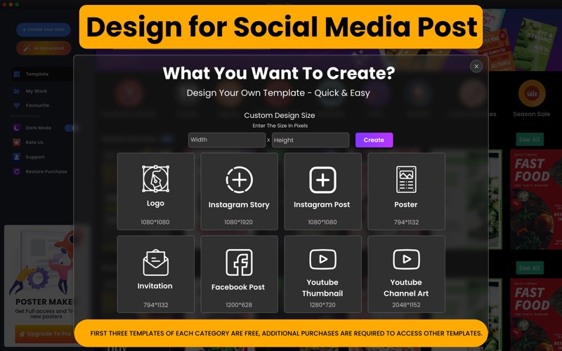 Poster Maker - Flyer Creator iPhone screenshot