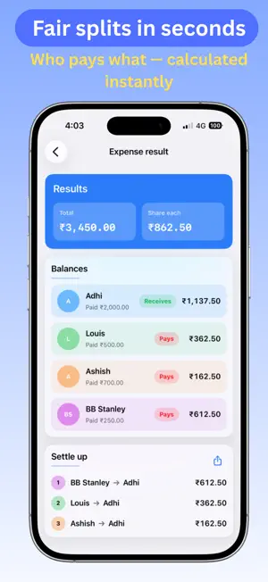 Expenses: Bill & Trip Splitter screenshot 2