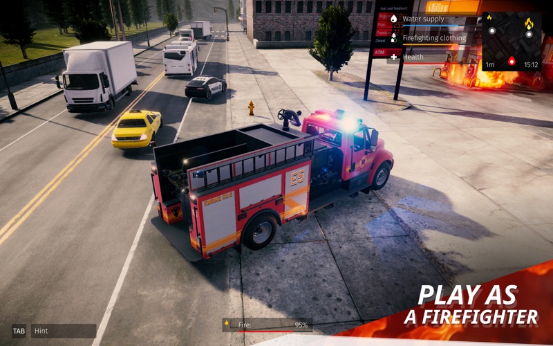 Firefighter Simulator: 911 Car Screenshot
