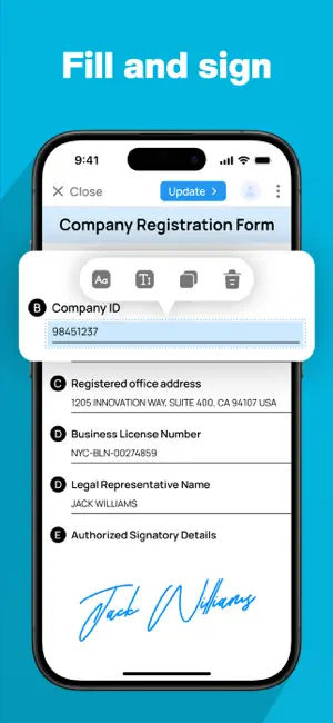 Fill & Sign Documents PDF Scan screenshot 1
