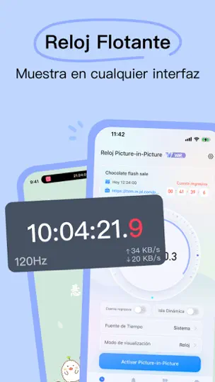 Captura de pantalla de Reloj Flotante en iPhone 1