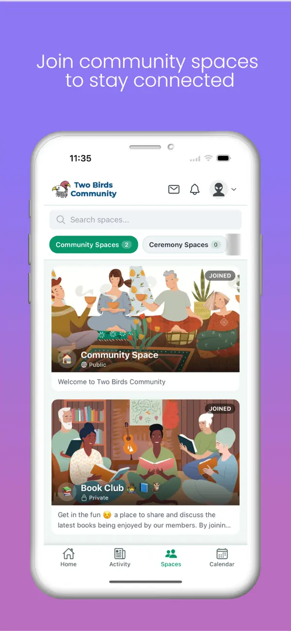Screenshot #1 pour Two Birds Church Community