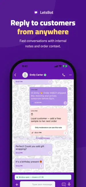 LetsBot - Business Inbox screenshot 2