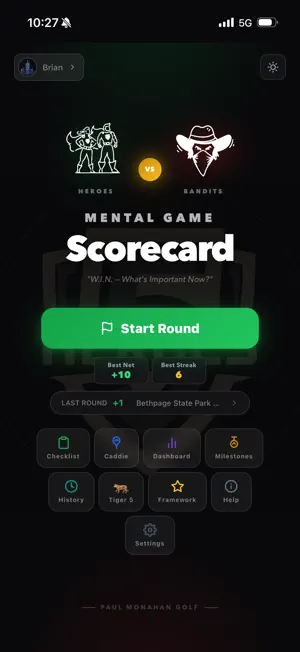 5 Heroes Mental Game Scorecard screenshot 2