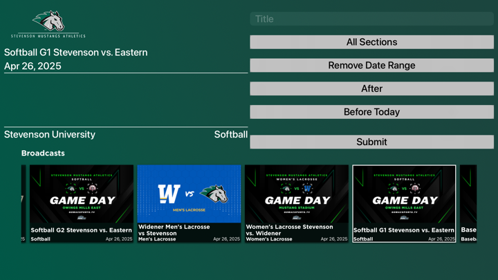 Screenshot #1 pour Stevenson Mustangs Athletics
