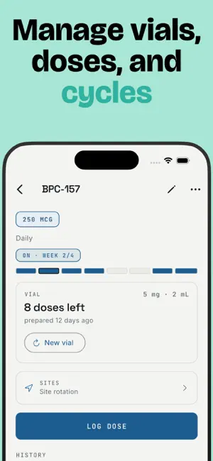 Peptide Calc & Tracker: Dosyne screenshot 3