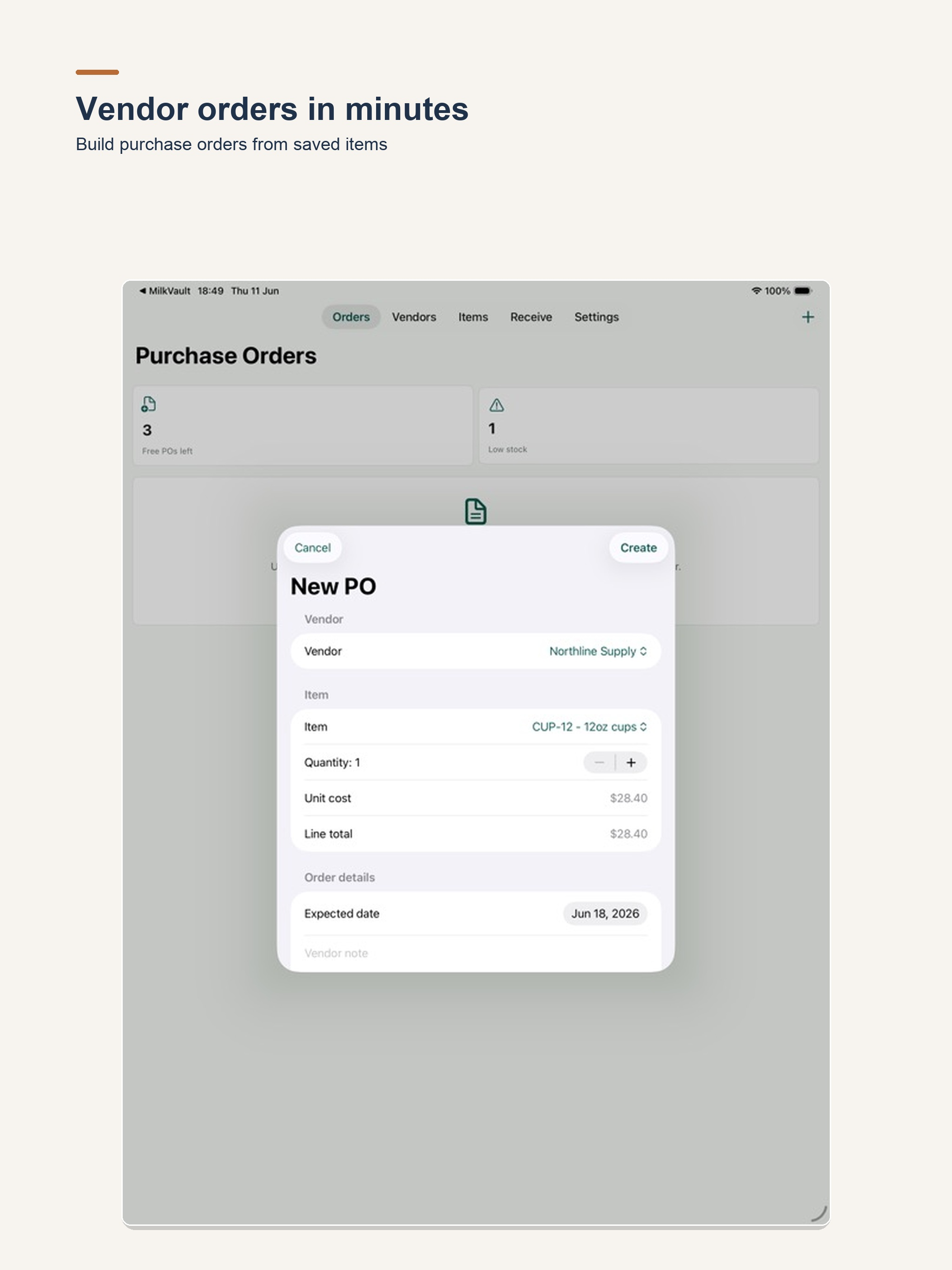 Purchase Order VendorCue screenshot 7
