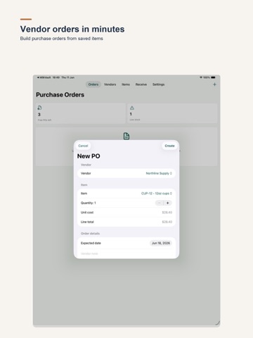 Purchase Order VendorCue