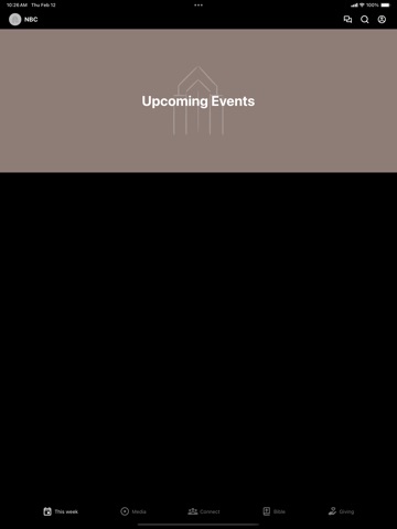 NewBC Church iPad screenshot