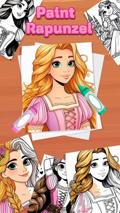 Rapunzel coloring game & paint Screenshot