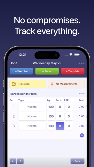 Screenshot #3 pour Liftr Workout & Gym Planner