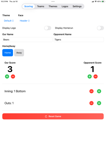 Dugout Scoreboard app screenshot 3
