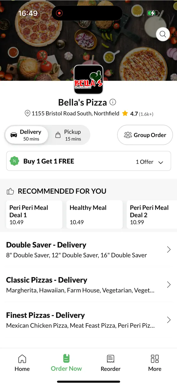 Screenshot #2 pour Bella's Pizza.