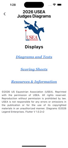 2026 USEA Judges Diagrams app screenshot