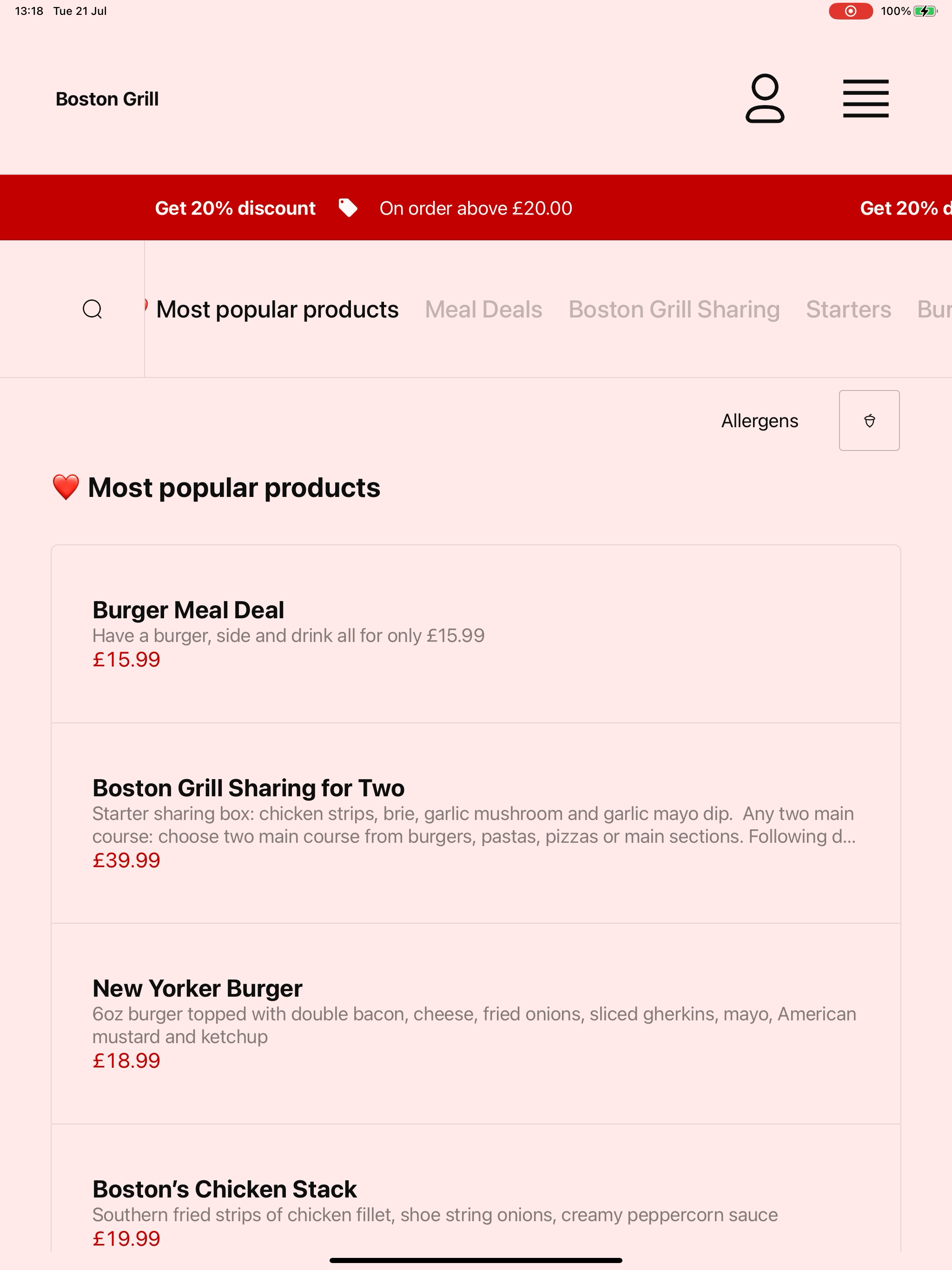 Boston Grill screenshot 14