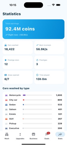 Washory: Idle Car Wash Tycoon iPhone screenshot