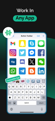 JustType AI Keyboard iPhone screenshot
