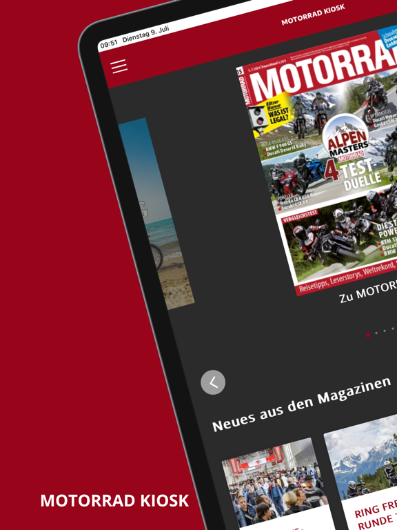 Motorrad Kiosk iPad app afbeelding 1
