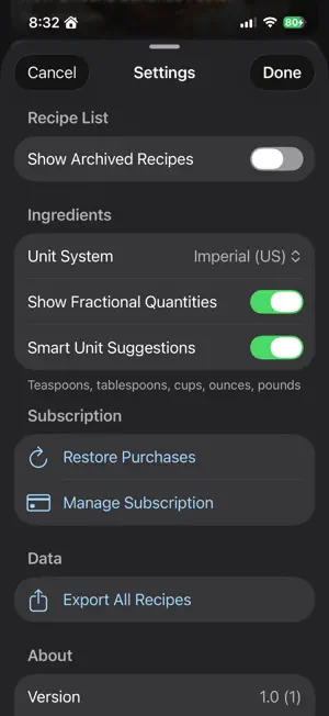 Chef Notebook screenshot 2