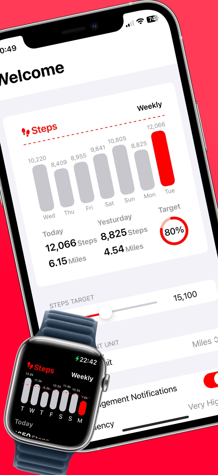 Step Count Widget - Pedometer iphone screenshot 2