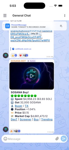 SOSANA iPhone screenshot