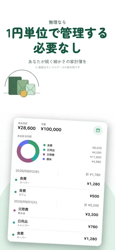 サイフゲージ あといくら使える？残高ゲージ家計簿(かけいぼ) screenshot 5 of 7
