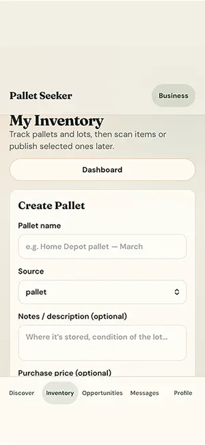 Pallet Seeker screenshot 1
