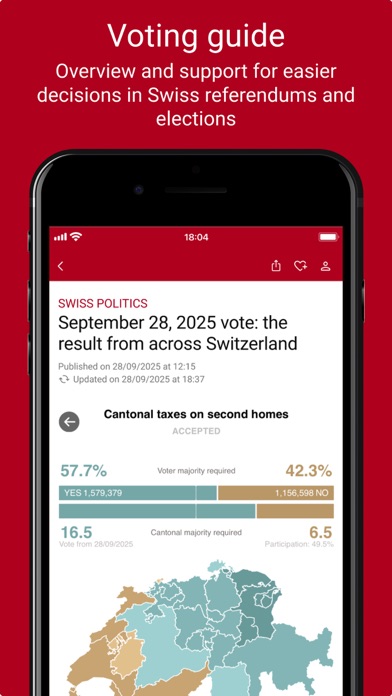 SWIplus from Swissinfo iPhone screenshot 5 - News app