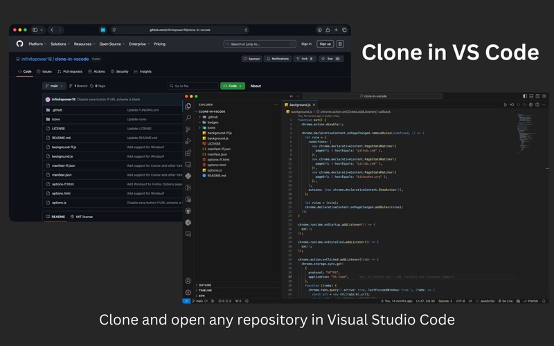 Clone in VS Code — screenshot 1