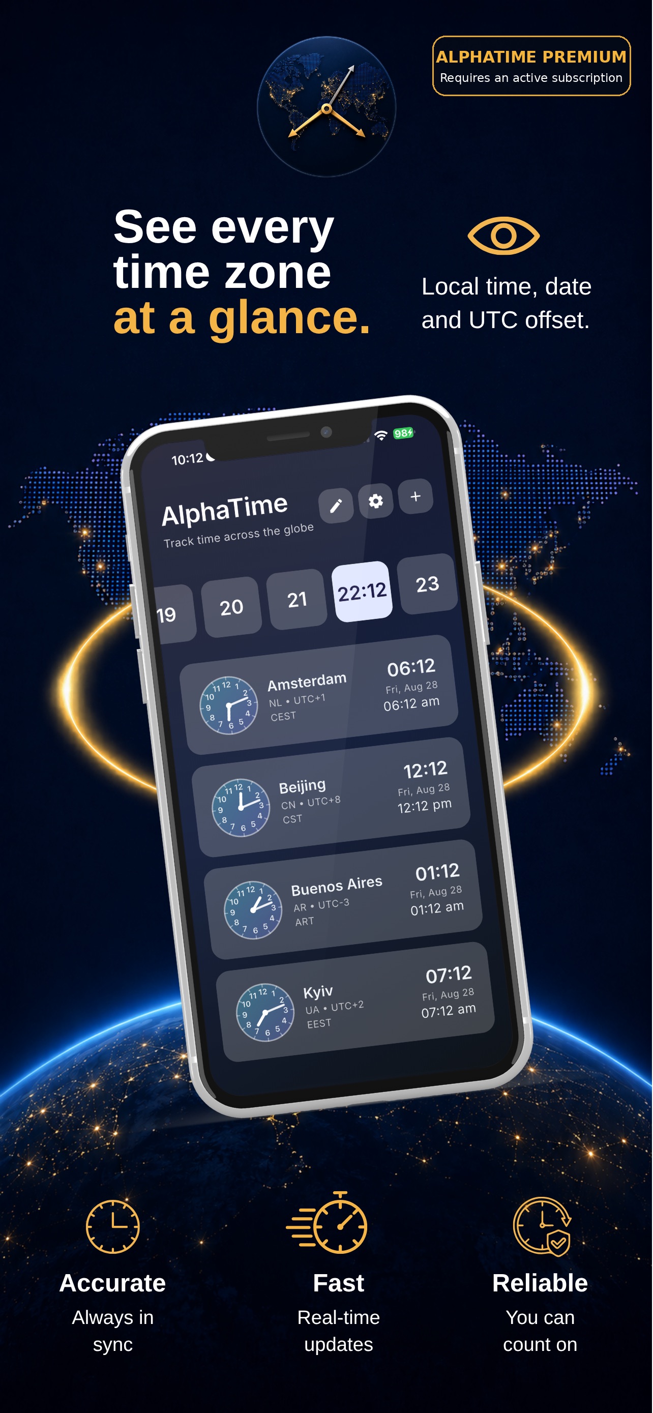 Screenshot 4 of AlphaTime: World Clock