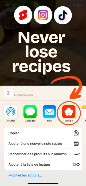 Recipe Importer - Wecipe screenshot 1