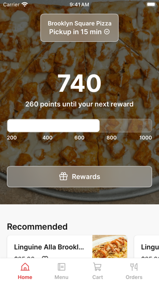 Brooklyn Square Pizza To Go app screenshot