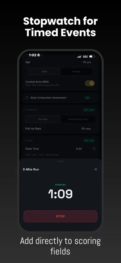 PFT Calculator USMC - 2026 screenshot 2